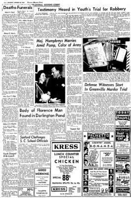 Florence sc newspaper - Newspapers. Funeral Homes. Local obituaries for Florence, South Carolina. 1,398 Obituaries. Publish Date. Result Type. Friday, March 15, 2024. Thursday, March …